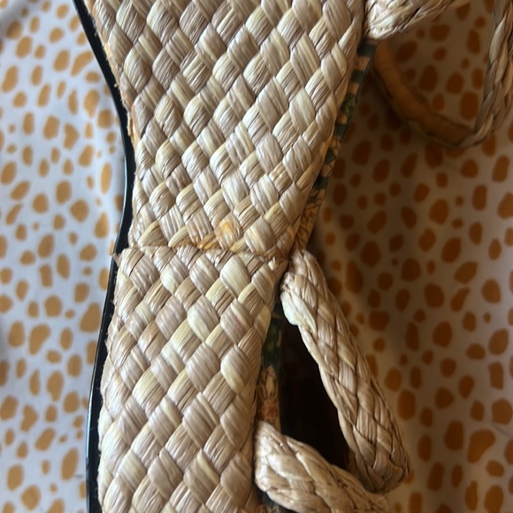 Steve Madden Vintage 90s Y2K Straw Raffia Chunky Platform Sandal 9 - Picture 11 of 11